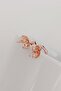 Stoned Enamel Ladybug Patterned Small Earrings - 3
