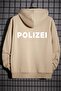 سويت شيرت مطبوع بظهر Polizei للجنسين