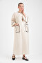 Hatunatila Crochet Collar Oversized Long Dress with Pocket Detail - 5072 - 5