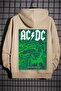 سويت شيرت بقلنسوة مطبوع عليه Ac Dc للجنسين - 2
