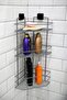 Lifetime Stainless Adhesive Bathroom Corner Rack, Shampoo Holder Three Tiers, No Drilling, No Drill Screws - 4