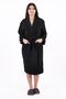 Soft Line 100% Cotton Shawl (L-XL-2XL-3XL-4XL) Large / Large Size Black Colored Bathrobe