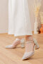 Ereybe Wedding Dress - Thick Short Heel Shoes with Pearl Stones - 3