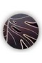 Black Themed Abstract Leaf Patterned Creative Modern Decorative Carpet 4999 - 2