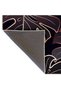 Black Themed Abstract Leaf Patterned Creative Modern Decorative Carpet 4999 - 5
