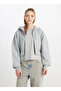 Jacket Collar Gray Women's Sweatshirt 4Ac7C900Z - 4