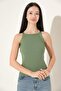 Women's Lycra Halter Neck Thin Strap Summer Blouse Knitwear Athlete Yosun - 3