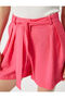 Mini Shorts Viscose Blend Pocket Belted Waist - 5