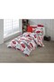 Red Car Patterned, Children/Teenagers Cotton Ranforce Fabric Duvet Cover Set - 2