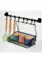 Screwless Mounting Wall Rail 8 Hangers (45cm) and Basket 30 Cm - 3