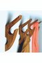 Adhesive Wooden Hanger, Bathroom Hanger, Natural Wood (2 Pieces) - 2