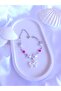 Heart-shaped Coquette Pearl Fairycore Embellished Bracelet with Steel Chain