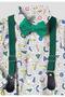 Baby Set Bodysuit, Shirt, Pants, Bow Tie and Slopet Adjustable 100% Cotton - 3