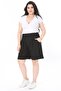 Women's Plus Size Black Wrapped Fabric Elastic Waist Side Pocket Shorts 65N37979