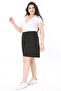 Women's Plus Size Black Wrapped Fabric Elastic Waist Side Pocket Shorts 65N37979 - 3