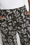 Large Size Elastic Waisted Patterned Wide Leg Pants with Pockets143752 - 4