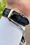 Gold Case Black Color 2 Year Warranty Automatic Men's Wristwatch - 4