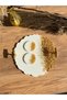 Gold Leaf Wavy Two Person Promise Engagement Groom Epoxy Presentation Tray And Ring Riser Set - 4