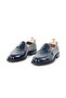 Italian Style Inner Outer Patent Leather Men's Gold Buckle Patterned Shoes