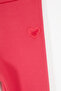 Pink Heart Embroidered Plush Girls' Tights 17089 - 3