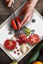 Amore Bonjour Glass Cutting Board - 20x30 cm - 2