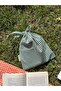 Green Gingham Eco-Friendly Cloth Pouch, Linen Organizer Pouch, Gift Pouch, Makeup Bag, Mini Wallet