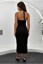Women's Thin Strap Midi Dress with Accessories - 6
