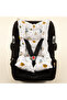 Muslin Reversible Stroller Cover and Cushion - Mustard Muslin - Zoo - 7