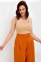 Women's Beige Thick Strap Square Neck Knitwear Blouse - 6