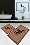 Digital Print Pcs Non-Slip Washable Elephant Pattern Double Bathroom Set Toilet Seat Set - 2