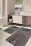 Digital Printed Non-Slip Base Washable Set of 2 Bathroom Carpet Mat Toilet Seat Set Kt-kzsd-904