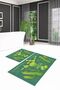Digital Print Pcs Non-Slip Washable Cactus Double Bathroom Set Toilet Set - 4