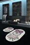 Digital Non-Slip Washable Owl Pattern Oval Bathroom Set Toilet Set, GRAY - 8