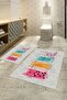 Digital Printed Non-Slip Washable Cat Pattern Double Bathroom Set Toilet Seat Set - 2
