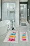 Digital Printed Non-Slip Washable Cat Pattern Double Bathroom Set Toilet Seat Set - 6