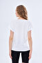 T-Shirt Women's V-Neck Basic White Color - 2