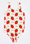 Girls' Swimsuit Red Heart Strawberry Fruit Pattern Comfortable Quick Dry Swimsuit Sea Pool Beach Swimsuit - 3