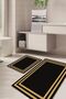 Framed Non-Slip Base Washable Set of 2 Bathroom Carpet Mat Toilet Set Kt-Kzht-537