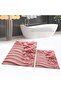 Digital Printed Non-Slip Base Washable Double Bathroom Mat Toilet Set, V-KLOZET-48-RED, - 2