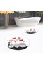 Digital Printed Non-Slip Washable Round Double Bath Mat Toilet Seat Set, V-Y-KLOZET-42-WHITE, - 3
