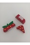 Nine Wooden Toy Velcro Fruit Set - 15 Pieces Fruit/Vegetable, Knife and Cutting Board - 3