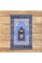 Digital Printed Washable Gift Prayer Prayer Rug Carpet, V-SECCADE-33-BLUE, - 2