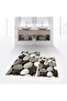 Digital Printed Non-Slip Base Washable Double Bathroom Mat Toilet Set, V-KLOZET-46-BROWN,
