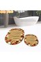 Digital Printed Non-Slip Washable Oval Double Bathroom Mat Toilet Seat Set, V-O-KLOZET-47-COLOR, - 3