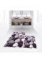 Digital Printed Non-Slip Base Washable Double Bathroom Mat Toilet Set, V-KLOZET-46-PURPLE,