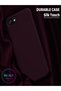 Beige Inside Velvet Liquid Silicone Case for iPhone Se 2022 - 4