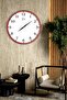 ساعة حائط كلاسيكية باللون الأحمر - 29 سم - 3