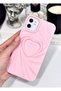Apple iPhone 11 Compatible 3D Matte Satin Heart Embossed Patterned Anti-Shock Silicone Case - 6