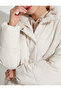 Puffer Jacket Collar with Plush Detail and Pockets - 5