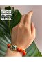Handmade Ceramic Eye Bracelet with Glass Beads - 3